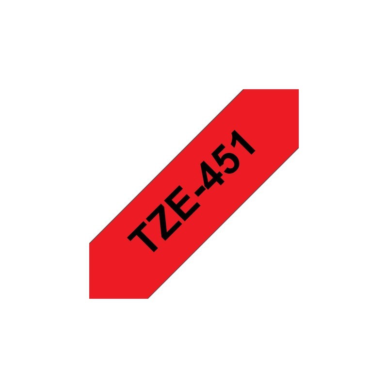 BROTHER TZE451 Taśma Brother 24mm BLACK ON RED