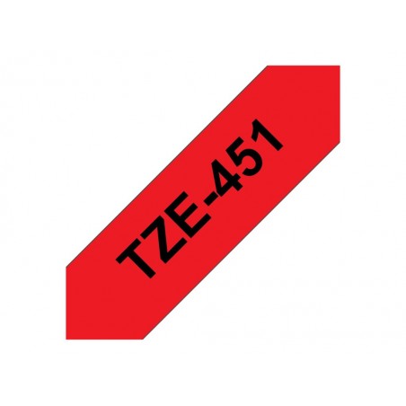 BROTHER TZE451 Taśma Brother 24mm BLACK ON RED