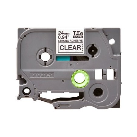 BROTHER TZES151 Taśma Brother 24mm BLACK ON CLEAR ADHESIVE TAPE