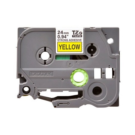 BROTHER TZES651 Taśma Brother 24mm BLACK ON YELLOW ADHESIVE TAPE