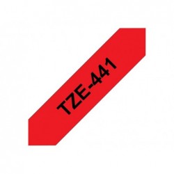 BROTHER TZe441 Taśma Brother 18mm BLACK ON RED