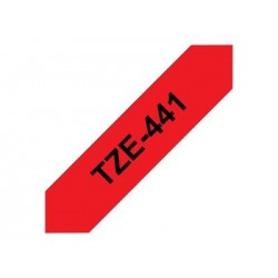 BROTHER TZe441 Taśma Brother 18mm BLACK ON RED