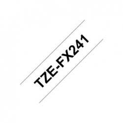 BROTHER TZEFX241 Taśma Brother 18mm BLACK ON WHITE FLEXIBLE ID