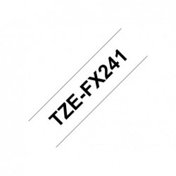 BROTHER TZEFX241 Taśma Brother 18mm BLACK ON WHITE FLEXIBLE ID