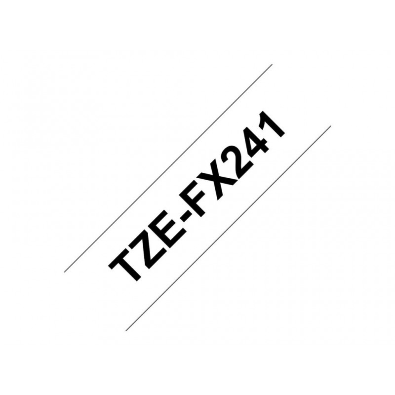 BROTHER TZEFX241 Taśma Brother 18mm BLACK ON WHITE FLEXIBLE ID