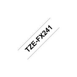 BROTHER TZEFX241 Taśma Brother 18mm BLACK ON WHITE FLEXIBLE ID