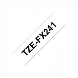 BROTHER TZEFX241 Taśma Brother 18mm BLACK ON WHITE FLEXIBLE ID