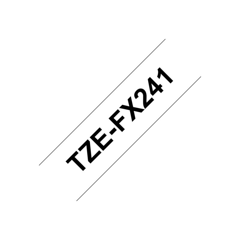 BROTHER TZEFX241 Taśma Brother 18mm BLACK ON WHITE FLEXIBLE ID