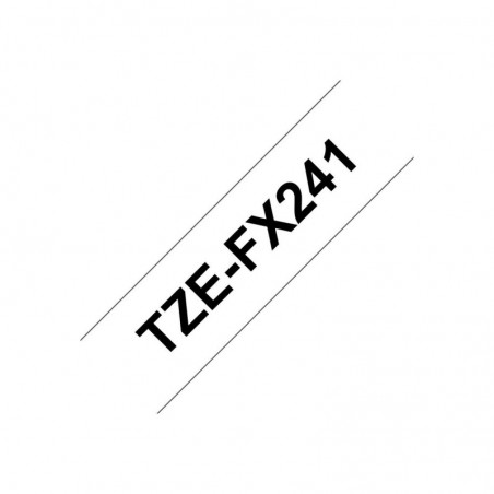 BROTHER TZEFX241 Taśma Brother 18mm BLACK ON WHITE FLEXIBLE ID