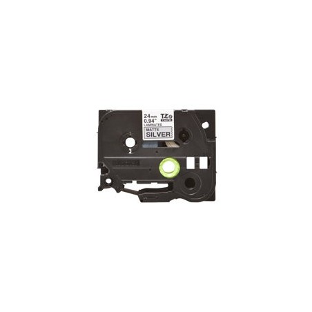 BROTHER TZEM951 Taśma Brother 24mm BLACK ON SILVER (MAT) TAPE / METALIC