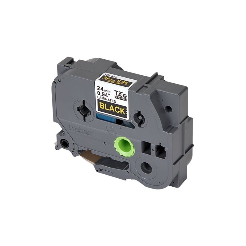 BROTHER TZE354 Taśma Brother 24mm Gold on Black