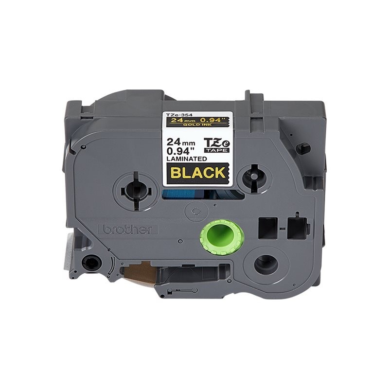 BROTHER TZE354 Taśma Brother 24mm Gold on Black