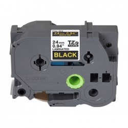 BROTHER TZE354 Taśma Brother 24mm Gold on Black