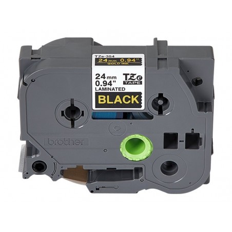 BROTHER TZE354 Taśma Brother 24mm Gold on Black