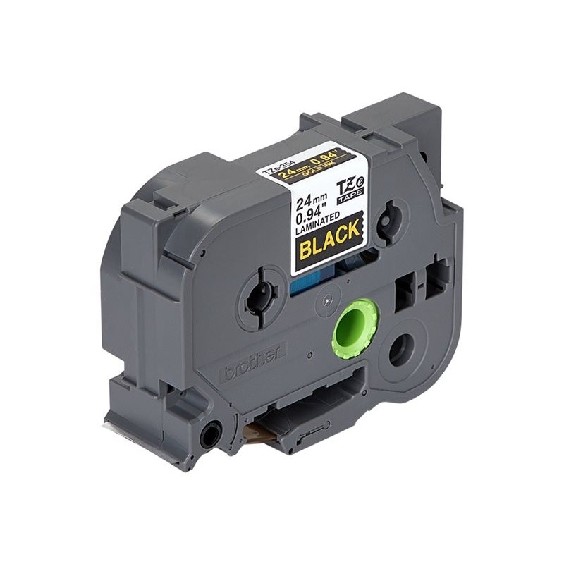 BROTHER TZE354 Taśma Brother 24mm Gold on Black