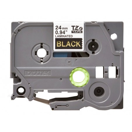 BROTHER TZE354 Taśma Brother 24mm Gold on Black