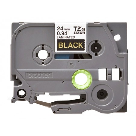 BROTHER TZE354 Taśma Brother 24mm Gold on Black