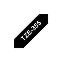 BROTHER TZE355 Taśma Brother 24mm White on Black