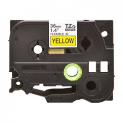 BROTHER TZEFX661 Taśma Brother 36mm BLACK ON YELLOW FLEXIBLE ID