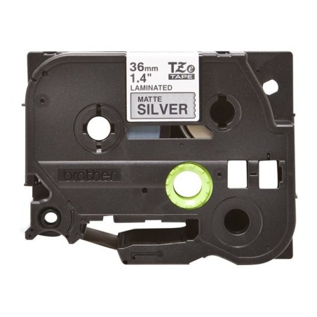 BROTHER TZEM961 Taśma Brother 36mm BLACK ON SILVER (MAT) TAPE / METALIC