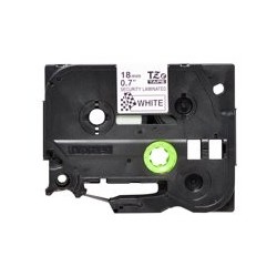 BROTHER TZESE4 Taśma Brother 18mm BLACK ON WHITESECURITY TAPE