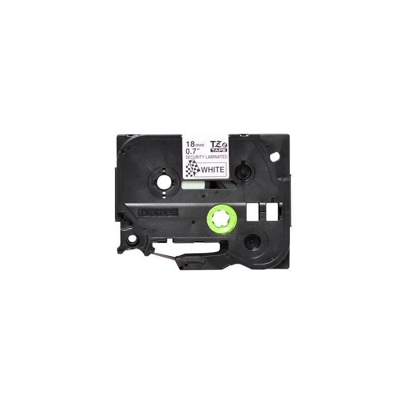 BROTHER TZESE4 Taśma Brother 18mm BLACK ON WHITESECURITY TAPE