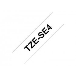 BROTHER TZESE4 Taśma Brother 18mm BLACK ON WHITESECURITY TAPE