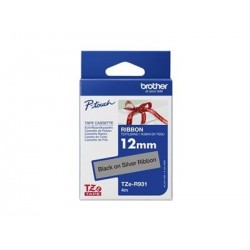 BROTHER P-Touch 12mm light grey/gold ribbon tape