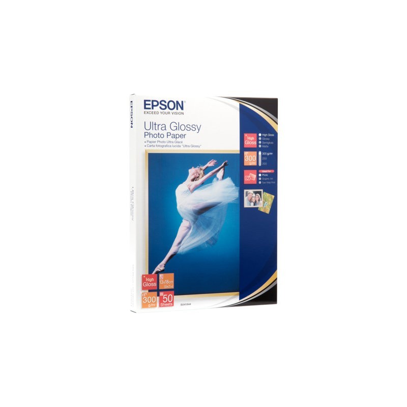 EPSON C13S041944 Papier Epson Ultra Glossy photo 300g 13x18 50ark EPSON C13S041944 Papier Epson Ultra Glossy photo 300g 13x18 50ark