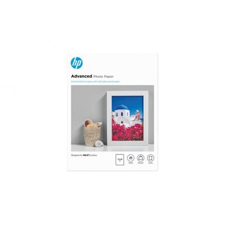HP Advanced glossy photo paper inkjet 250g/m2 130x180mm 25 sheets 1-pack borderless