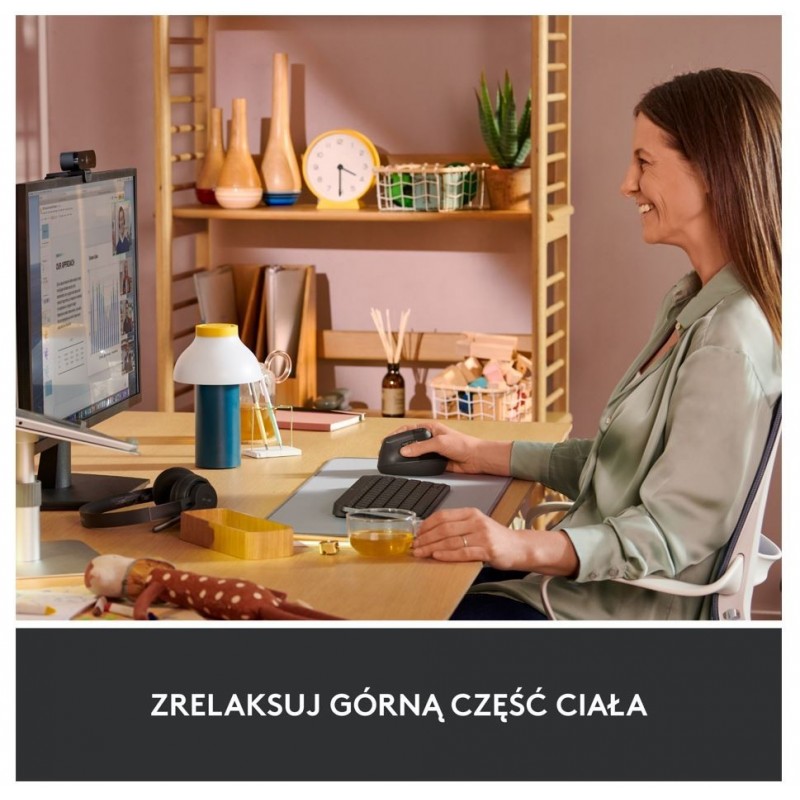 Mysz Lift Grafit dla praworęcznych 910-006473 Mysz Lift Grafit dla praworęcznych 910-006473