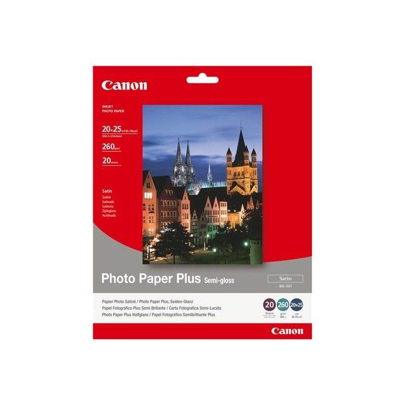 CANON 1686B018 Papier Canon SG201 Photo Paper Plus Semi-glossy 260g 20x25cm 20ark