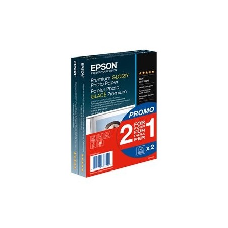 EPSON Premium glossy photo paper inkjet 255g/m2 100x150mm 2x40 sheets 1-pack BOGOF EPSON Premium glossy photo paper inkjet 255g/m2 100x150mm 2x40 sheets 1-pack BOGOF