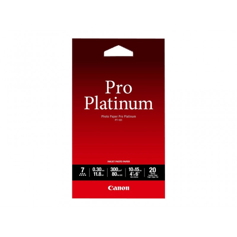 CANON 2768B013 Papier Canon PT101 Pro Platinum Photo 300g 10x15cm 20ark