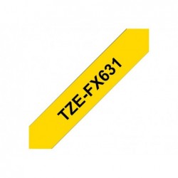 BROTHER TZEFX631 Taśma Brother 12mm BLACK ON YELLOW FLEXIBLE ID