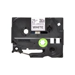 BROTHER TZEN241 Taśma Brother 18mm BLACK ON WHITE NON LAMINATED