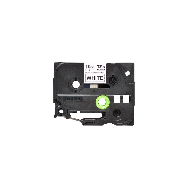 BROTHER TZEN241 Taśma Brother 18mm BLACK ON WHITE NON LAMINATED