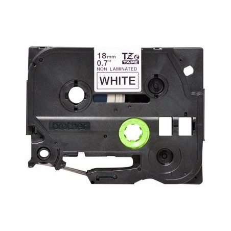 BROTHER TZEN241 Taśma Brother 18mm BLACK ON WHITE NON LAMINATED