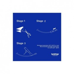 BROTHER Heat Shrink Tube Black on White 9.0mm