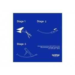 BROTHER Heat Shrink Tube Black on White 9.0mm