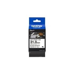 BROTHER Heat Shrink Tube Black on White 31.0mm