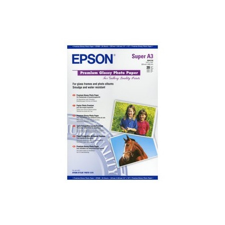 EPSON C13S041316 Papier Epson Premium Glossy photo 255g A3+ 20ark EPSON C13S041316 Papier Epson Premium Glossy photo 255g A3+ 20ark