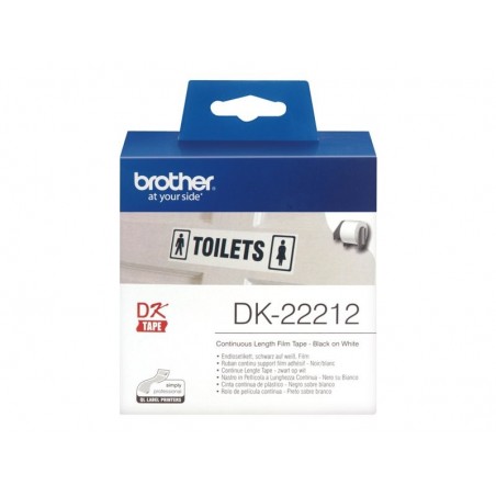 BROTHER DK22212 Taśma Brother Film White Film tape 62mm BROTHER DK22212 Taśma Brother Film White Film tape 62mm