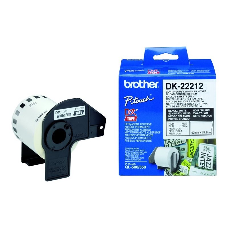 BROTHER DK22212 Taśma Brother Film White Film tape 62mm BROTHER DK22212 Taśma Brother Film White Film tape 62mm