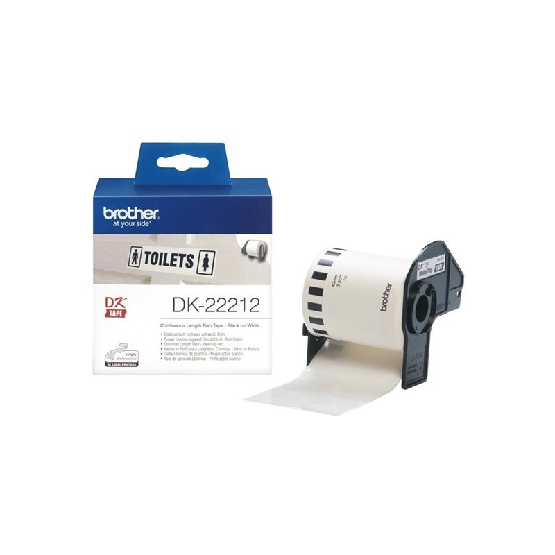 BROTHER DK22212 Taśma Brother Film White Film tape 62mm BROTHER DK22212 Taśma Brother Film White Film tape 62mm