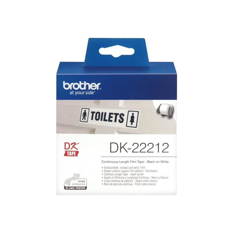 BROTHER DK22212 Taśma Brother Film White Film tape 62mm BROTHER DK22212 Taśma Brother Film White Film tape 62mm