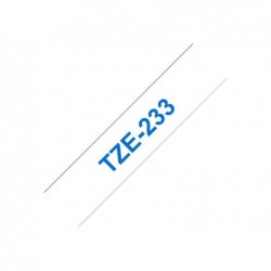 BROTHER TZE233 Tásma Brother12mm BLUE ON WHITE BROTHER TZE233 Tásma Brother12mm BLUE ON WHITE