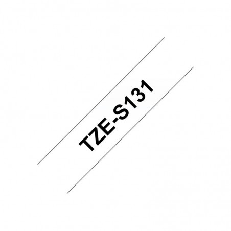 BROTHER TZES131 Taśma Brother 12mm BLACK ON CLEAR ADHESIVE TAPE BROTHER TZES131 Taśma Brother 12mm BLACK ON CLEAR ADHESIVE TAPE