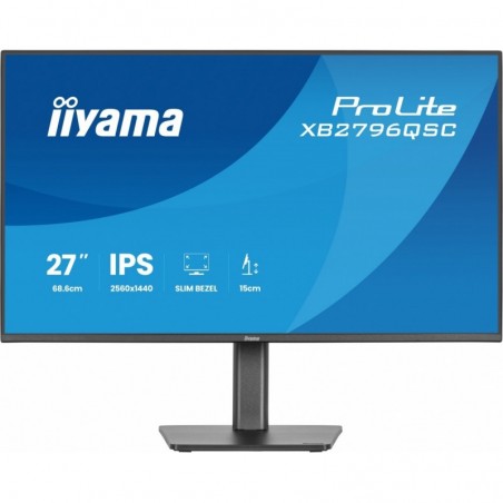 Monitor ProLite 27 cali XB2796QSC-B1 IPS,QHD,HDMI,USB-C (PD 65W),75Hz, 350cd, 1xUSB 3.2 , 1xUSB-C, 2x2W, HAS 150/PIVOT/obrót st Monitor ProLite 27 cali XB2796QSC-B1 IPS,QHD,HDMI,USB-C (PD 65W),75Hz, 350cd, 1xUSB 3.2 , 1xUSB-C, 2x2W, HAS 150/PIVOT/obrót st