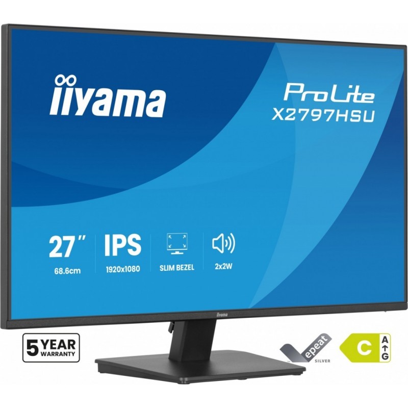 Monitor ProLite 27 cali X2797HSU-B1 IPS,FHD,HDMI,DP,120Hz,350CD,2xUSBv3.2, 2xUSB-C, GW 5lat Monitor ProLite 27 cali X2797HSU-B1 IPS,FHD,HDMI,DP,120Hz,350CD,2xUSBv3.2, 2xUSB-C, GW 5lat